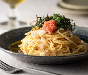 レンチン和風明太子パスタ